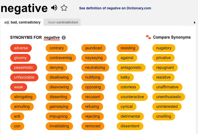 The bright side of negativity. When negativity is everywhere around