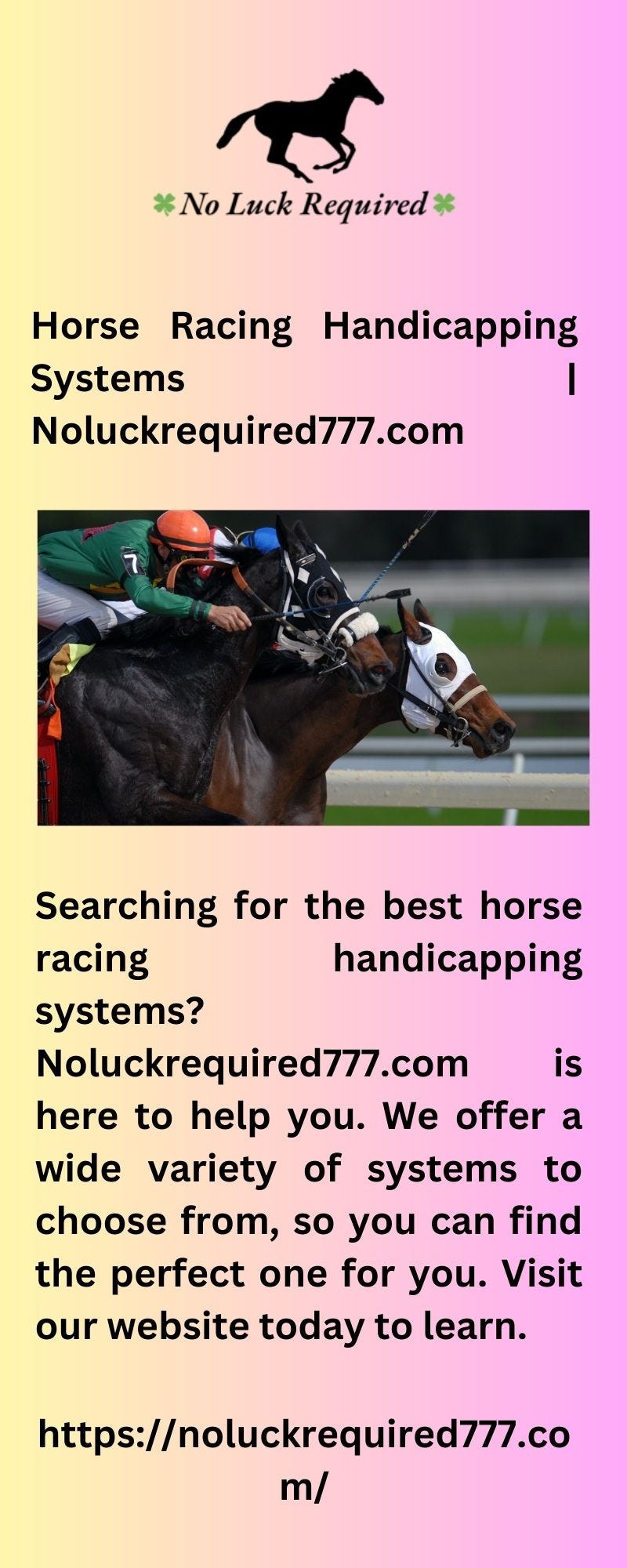 Horse Racing Handicapping Systems noluckrequired777 Medium