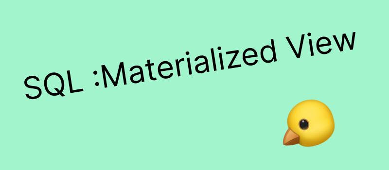 SQL : มาทำความรู้จักกับ Materialized View กันเถอะ !! | by Kittanai ...