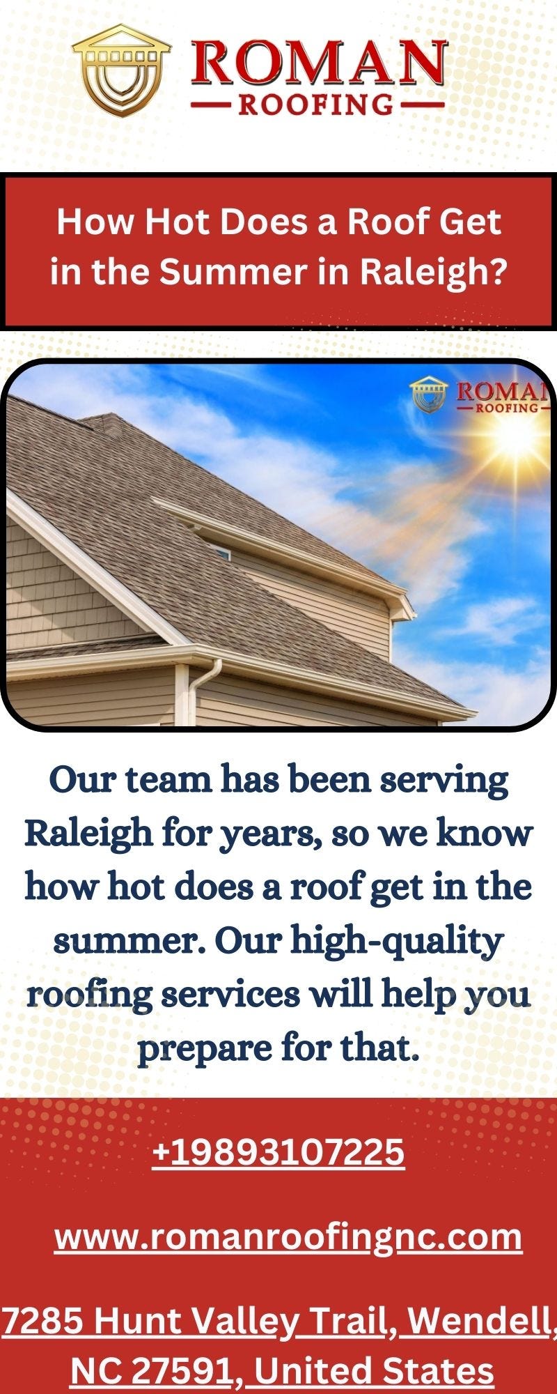 Premier Roman Roofing Company Explore How Hot Does A Roof Get In The