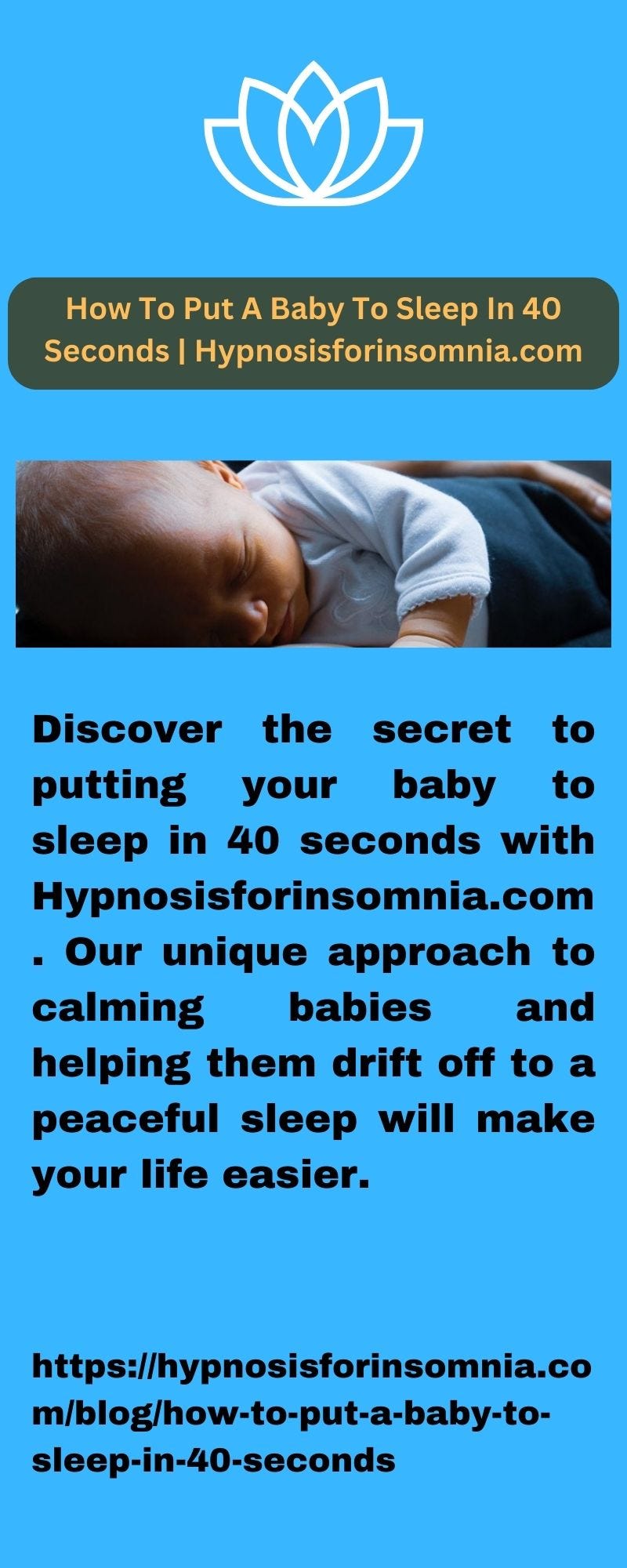 How To Put A Baby To Sleep In 40 Seconds