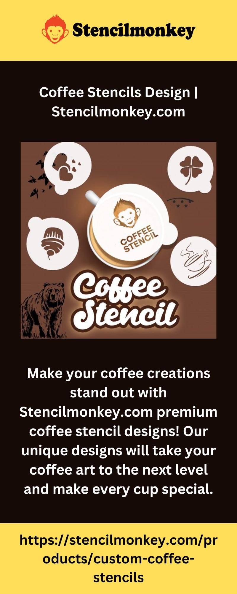 Coffee Stencils Design  Stencilmonkey.com - stencilmonkey - Medium