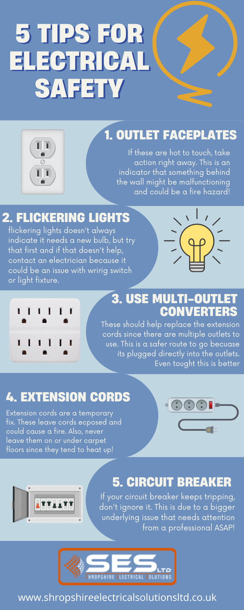 5 Tips For Electrical Safety | Shropshire Electrical Solutions ...