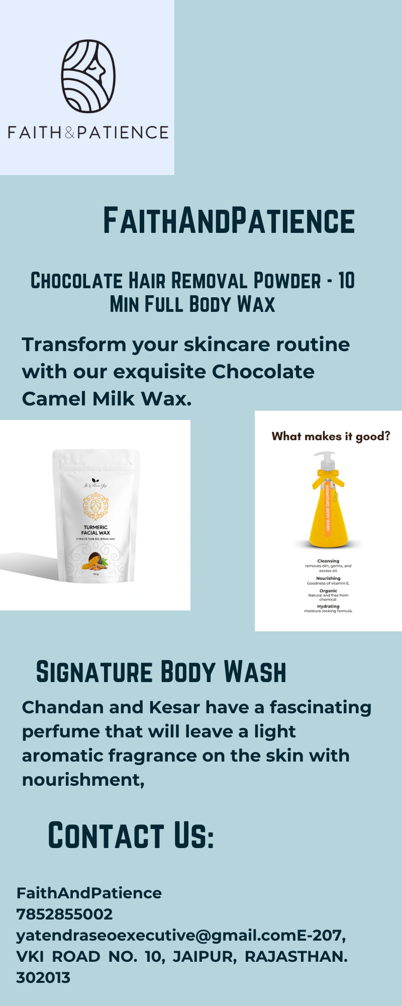 Chocolate wax Faith And Patience Medium