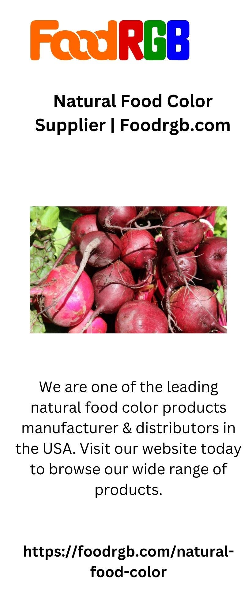 Natural Food Color Supplier FoodRGB Medium