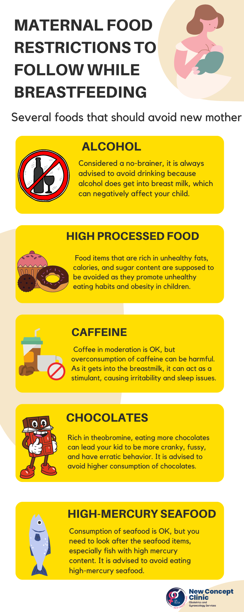 Foods to avoid while breastfeeding
