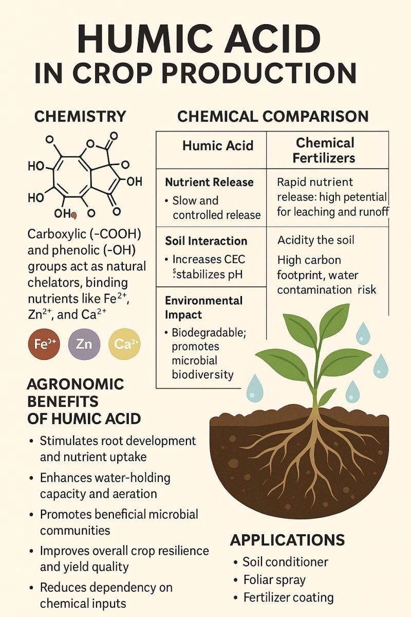 🌱 Humic Acid — Nature’s Key to Sustainable Soil and Crop Productivity 🌿