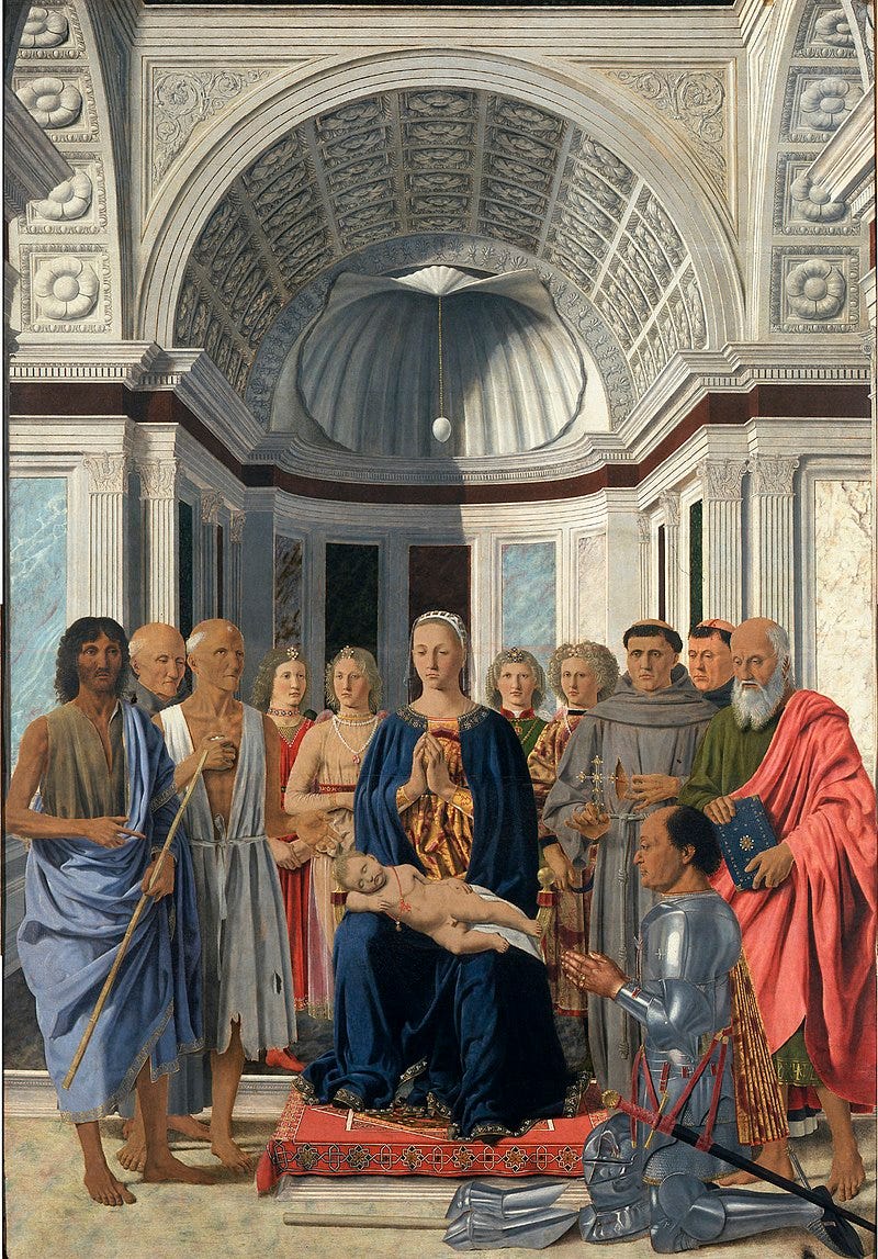 Pala di Brera, o Pala Montefeltro, 1472, Piero della Francesca, Pinacoteca di Brera a Milano