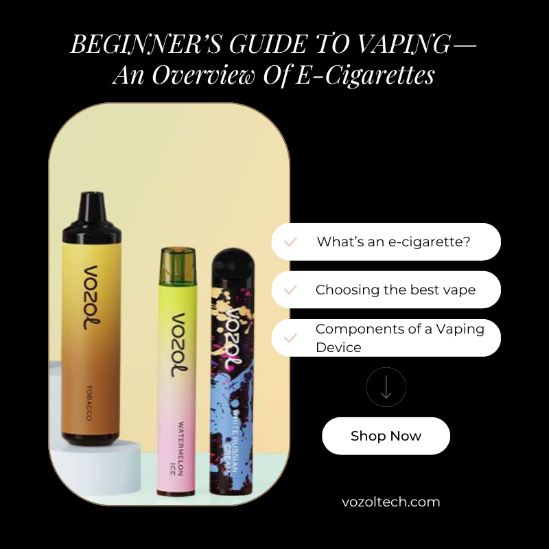 BEGINNER’S GUIDE TO VAPING — An Overview Of ECigarettes by Vozol