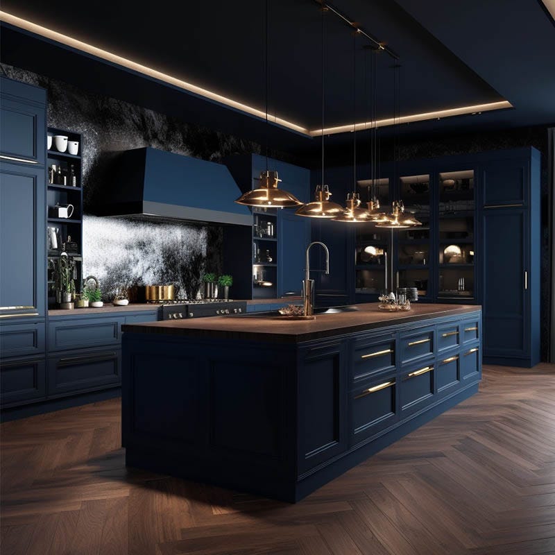 Navy Blue Kitchen Cabinets and Other Beautiful Shades for Kitchen Cabinets  | by Parlunbuildings | Medium