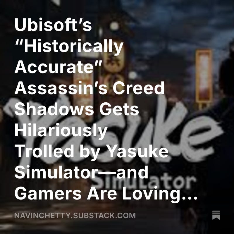 Ubisoft’s “Historically Accurate” Assassin’s Creed Shadows Gets Hilariously Trolled by Yasuke…