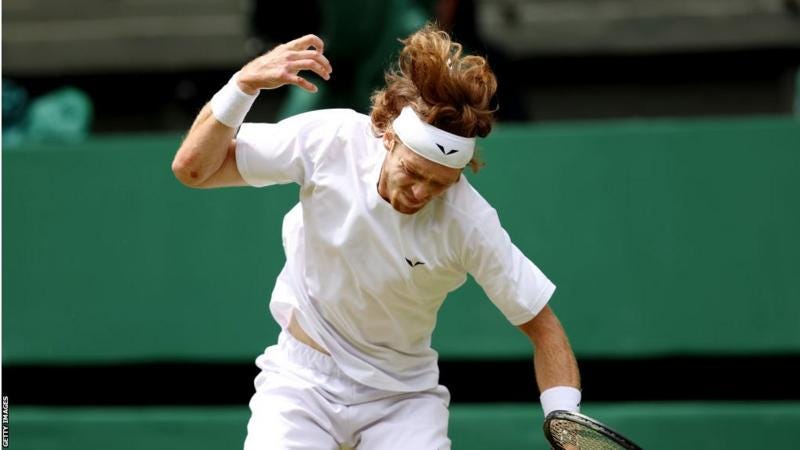 Wimbledon 2023 results: Andrey Rublev beats Alexander Bublik after