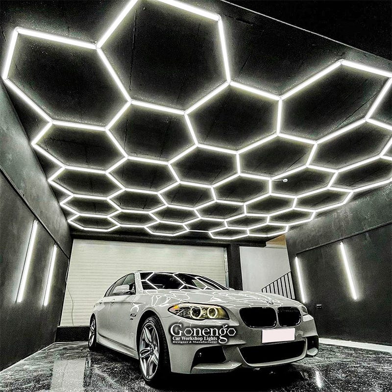Light Up Your Garage with Hexagon Lights! - Gonengo LED Lighting - Medium