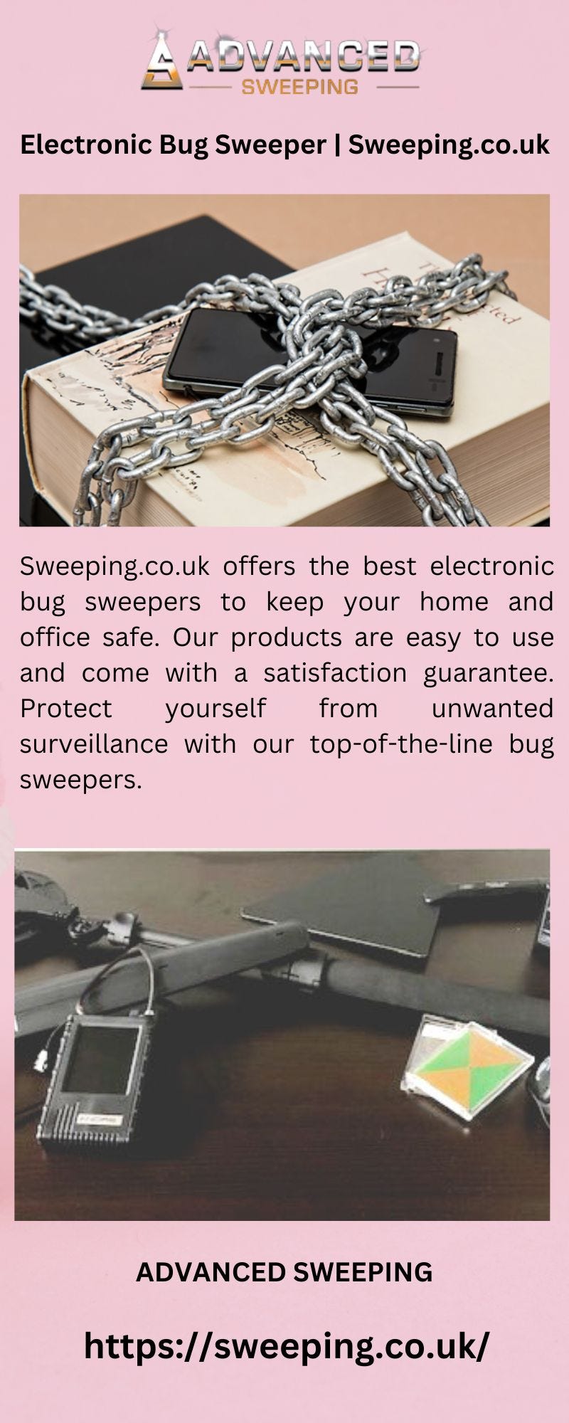 Electronic Bug Sweeper Sweeping.co.uk ADVANCED SWEEPING Medium