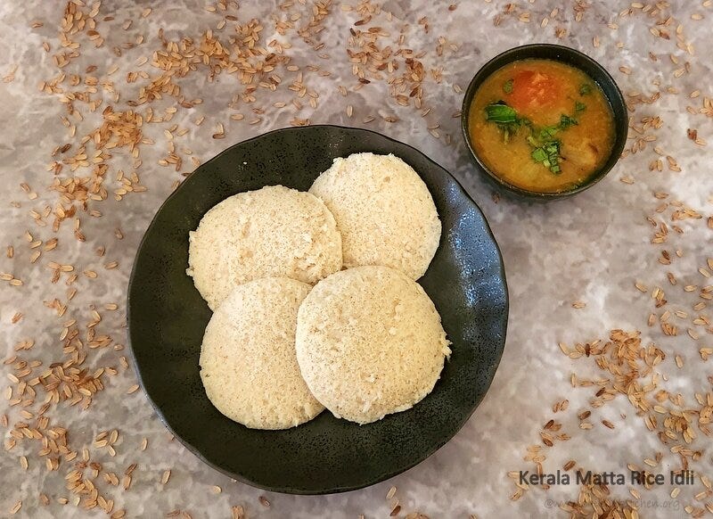 Matta Rice Idli Recipe / Kerala Matta Rice Idli Recipe / Red Rice Idli Recipe — Easy Idli Recipes