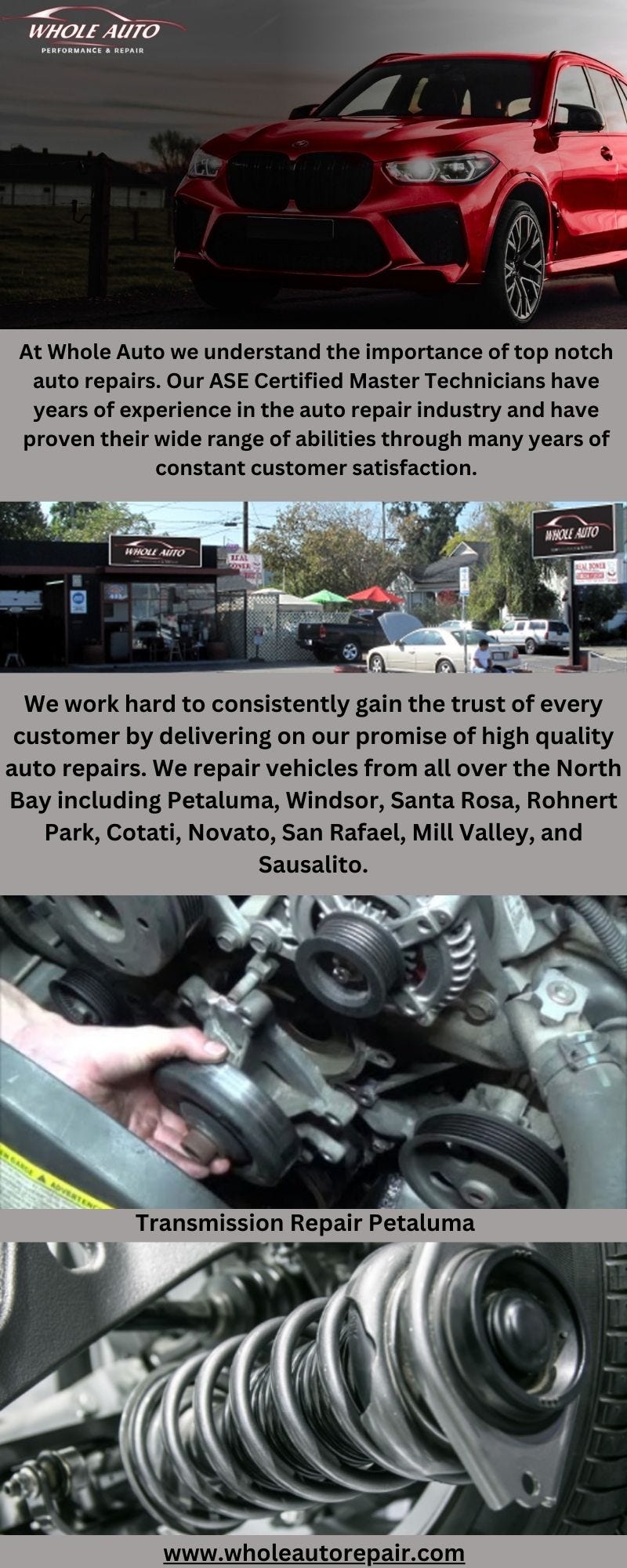 Whole Auto Transmission Repair Petaluma Whole Auto Performance