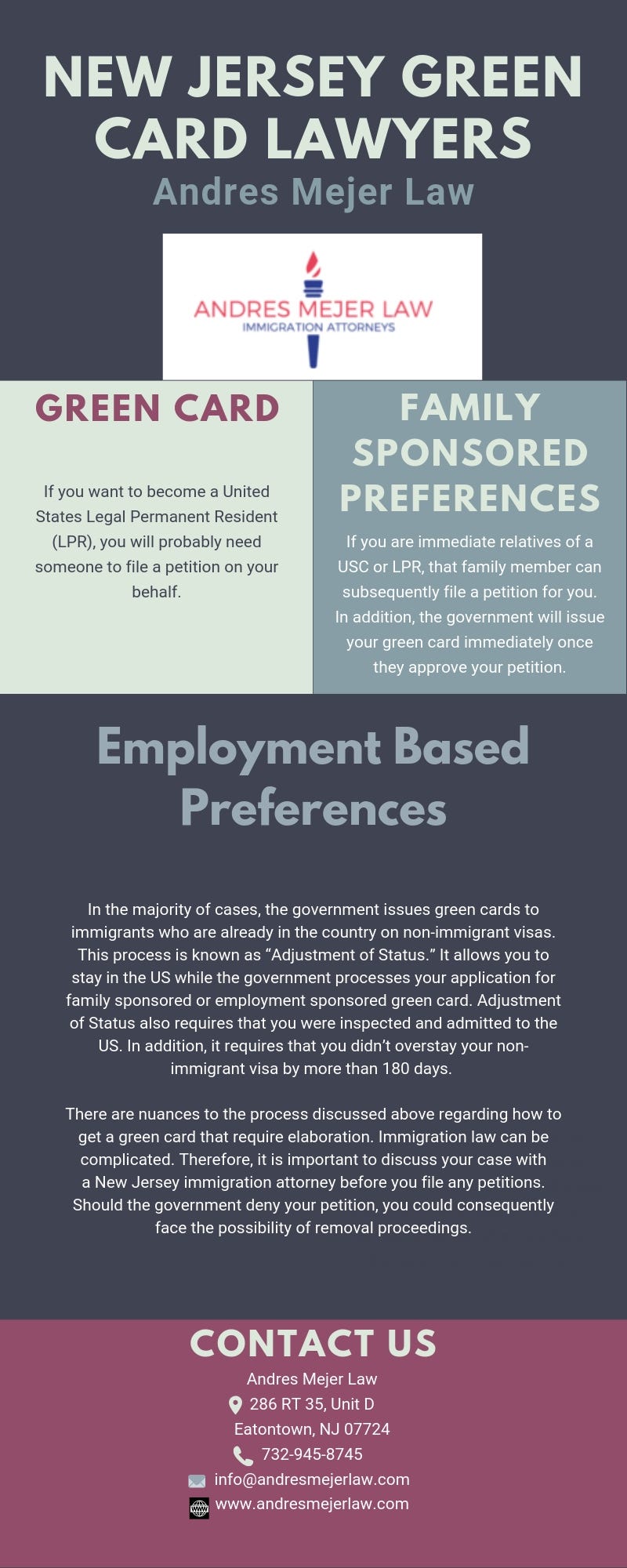 New Jersey Green Card Lawyers by Andres Mejer Law Medium