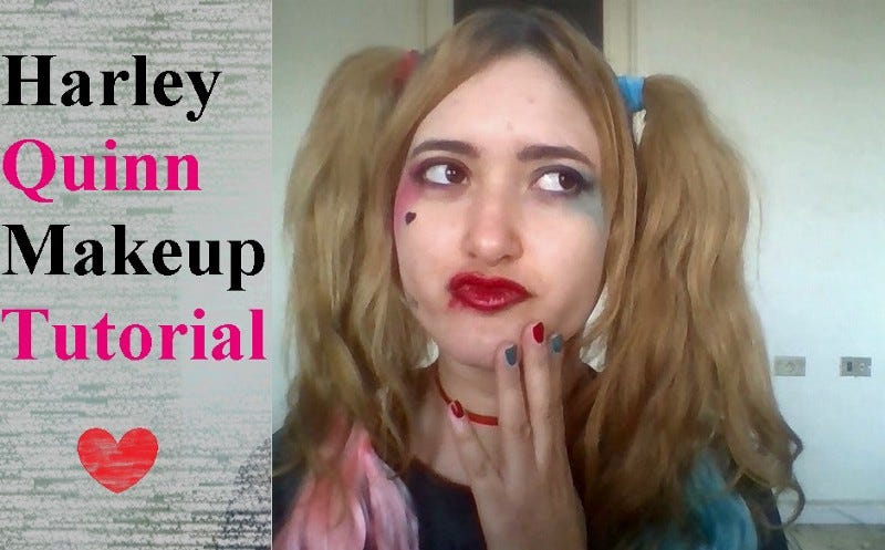 Harley Quinn Makeup Tutorial in 7 Easy Steps
