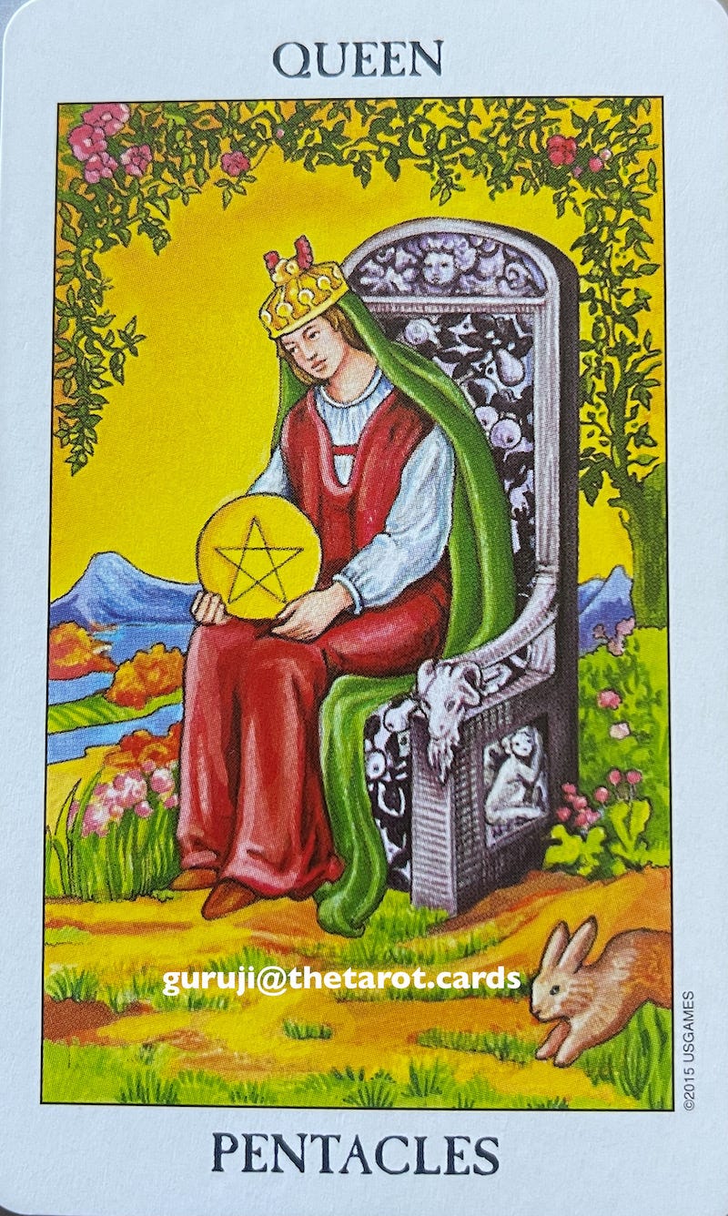 Tarot Card of the Day: Queen of Pentacles | by Vik Kumar | The Tarot Cards  by Guru Ji