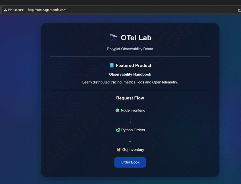 O11y Book ordering app