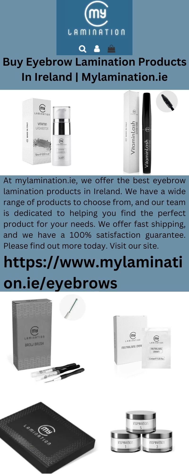 Buy Eyebrow Lamination Products In Ireland Mylamination.ie