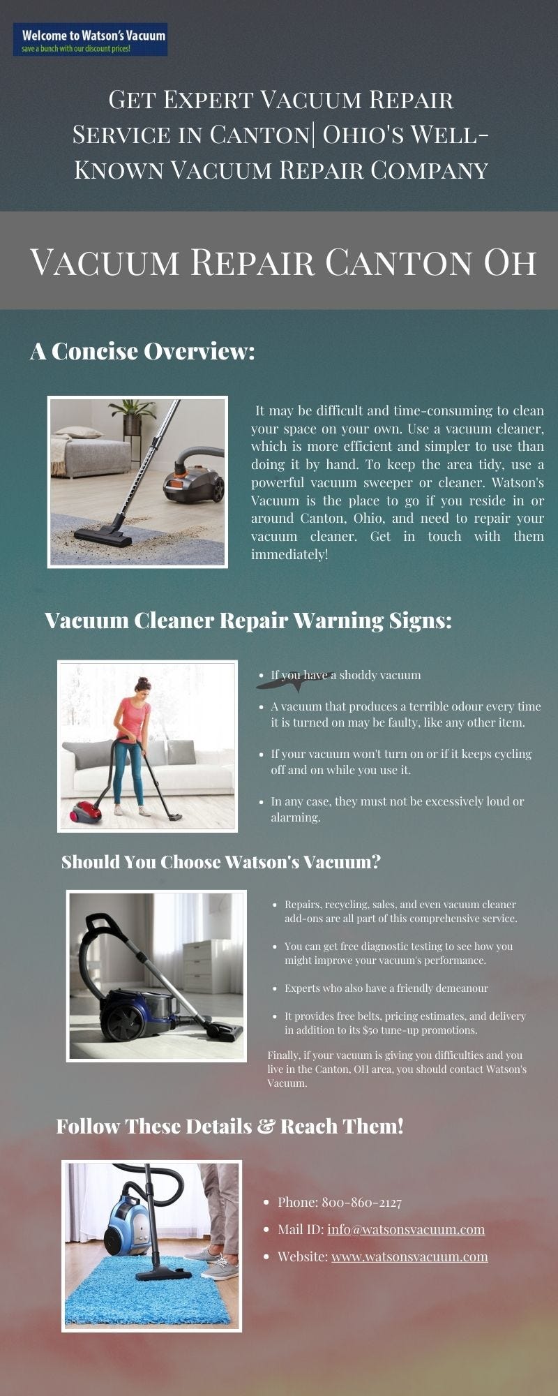Get Expert Vacuum Repair Service in Canton Ohio’s WellKnown Vacuum