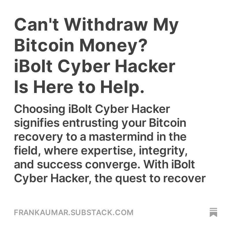 What Should I Do To Recover My Lost/Stolen Bitcoin? iBolt Cyber Hacker