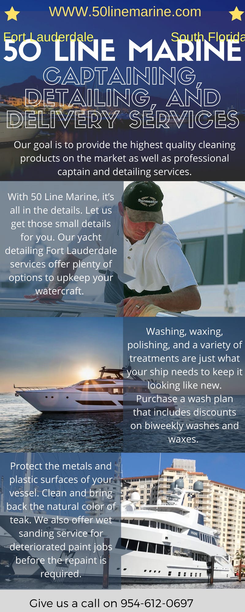 Professional Yacht Cleaning Fort Lauderdale, Florida by 50 Line