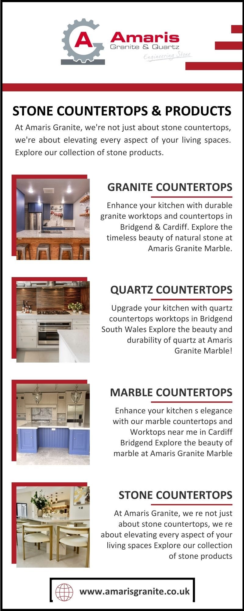 Luxury Marble & Quartz Worktops Near me Bridgend & Cardiff Amaris