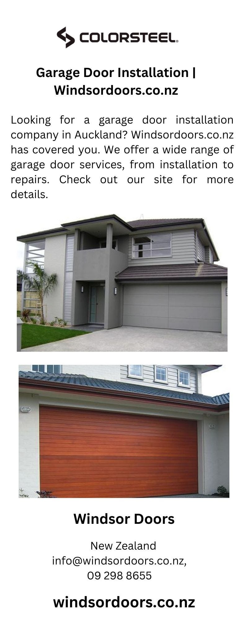 Garage Door Installation | Windsordoors.co.nz - windsor - Medium