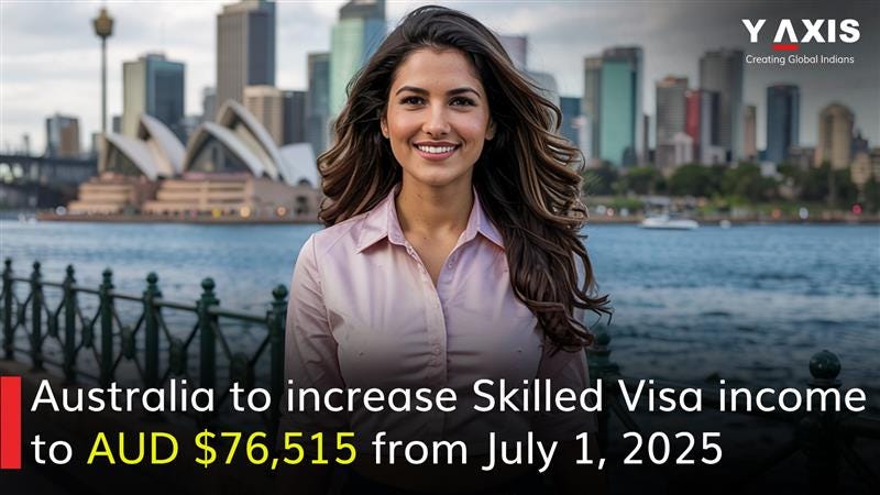 Minimum Income Requirement for Australian Skilled Visas to increase from July 01, 2025.