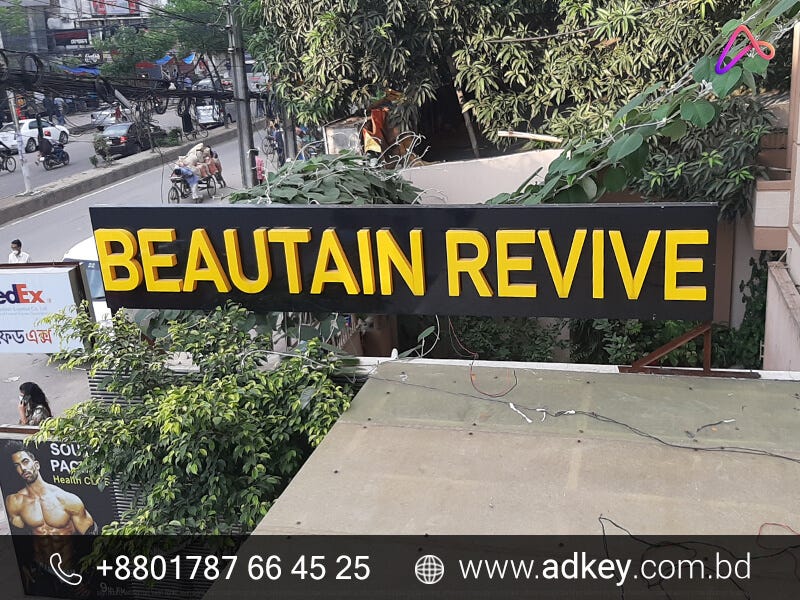 Acrylic Letter LED Sign Board Advertising in Dhaka by LED SIGN