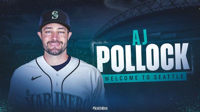 Mariners Sign OF AJ Pollock To 1-Year Major League Contract, by Mariners  PR