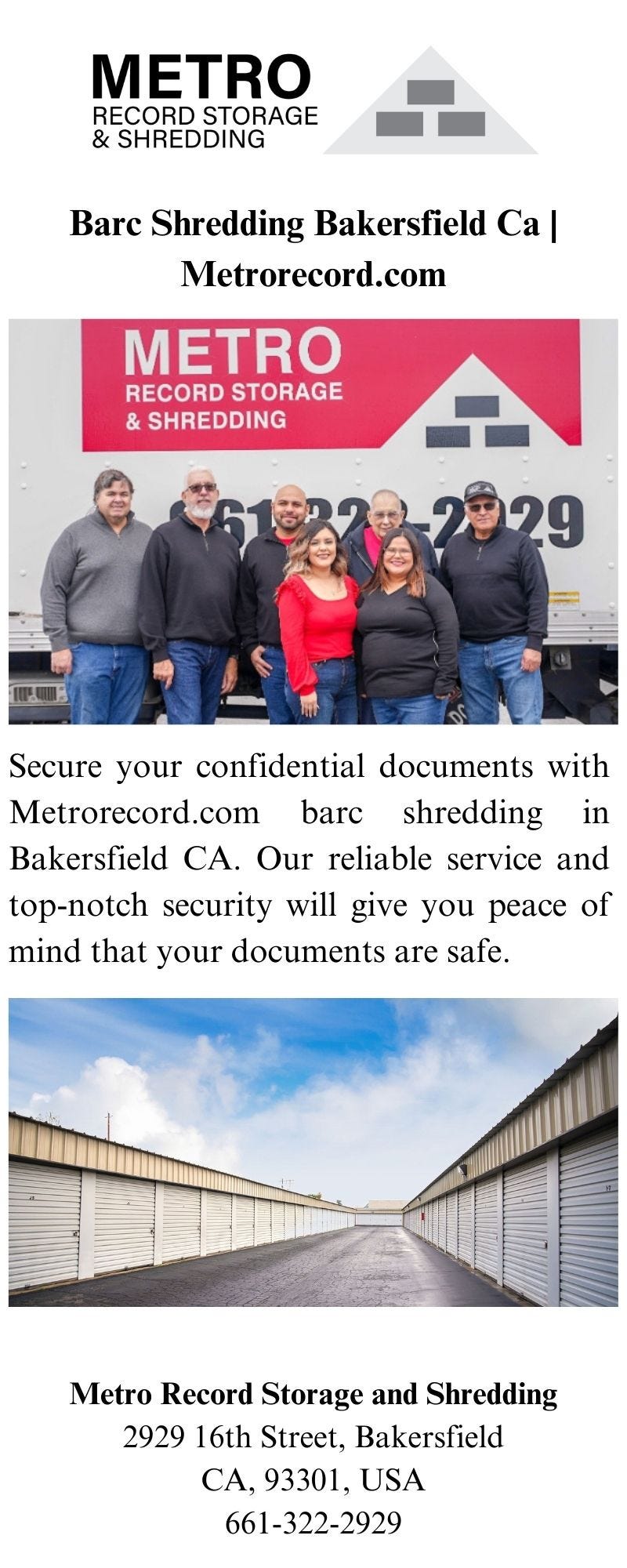Barc Shredding Bakersfield Ca Metro Record Storage