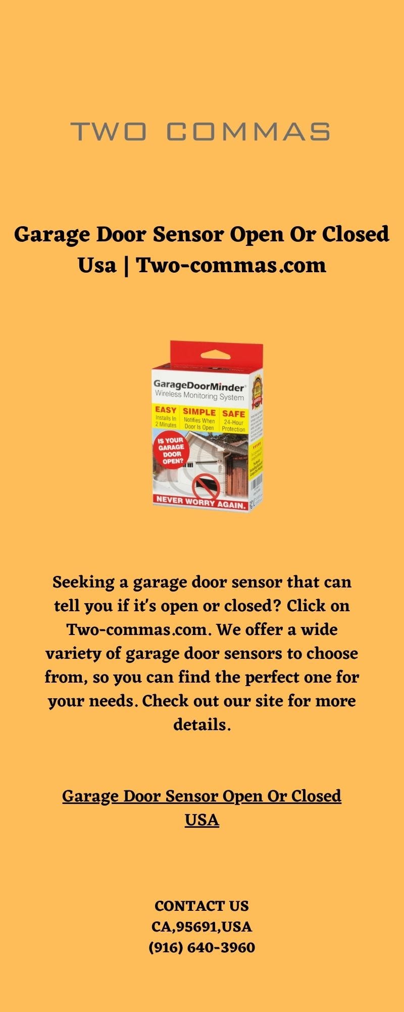 Garage Door Sensor Open Or Closed Usa Medium