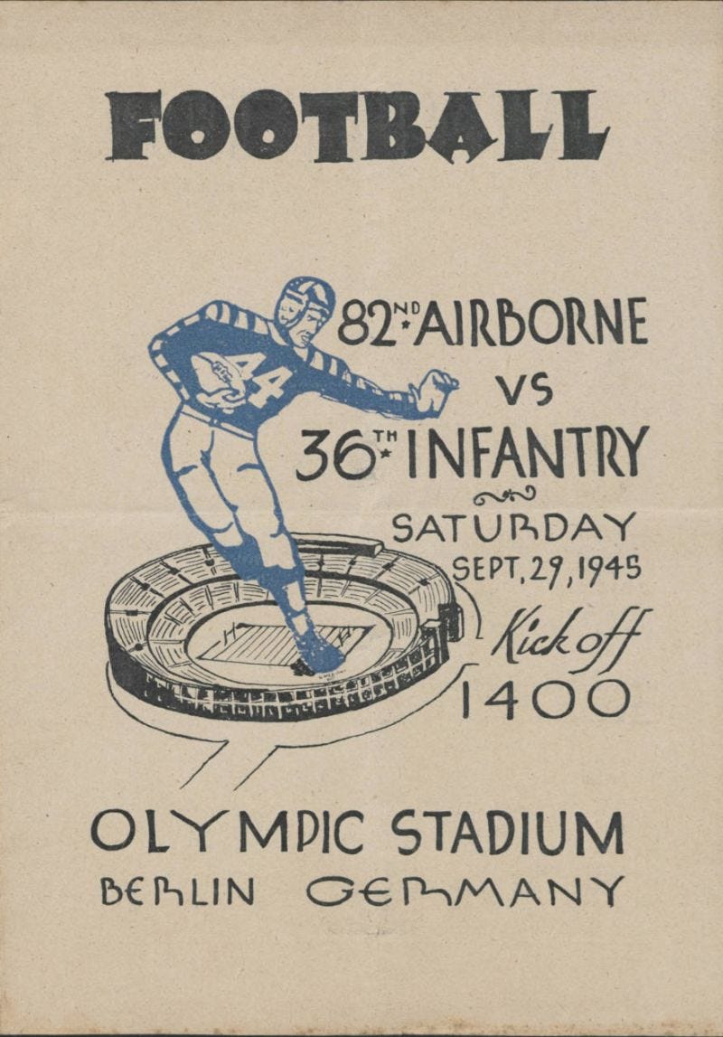 82nd Airborne Football Game in WWII Berlin | by Matthew Peek | NC Stories  of Service | Medium