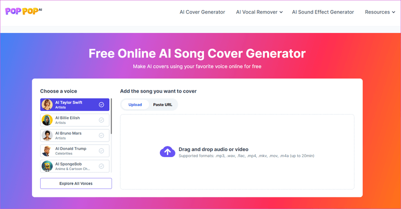 Free Online PopPop AI Song Cover Generator