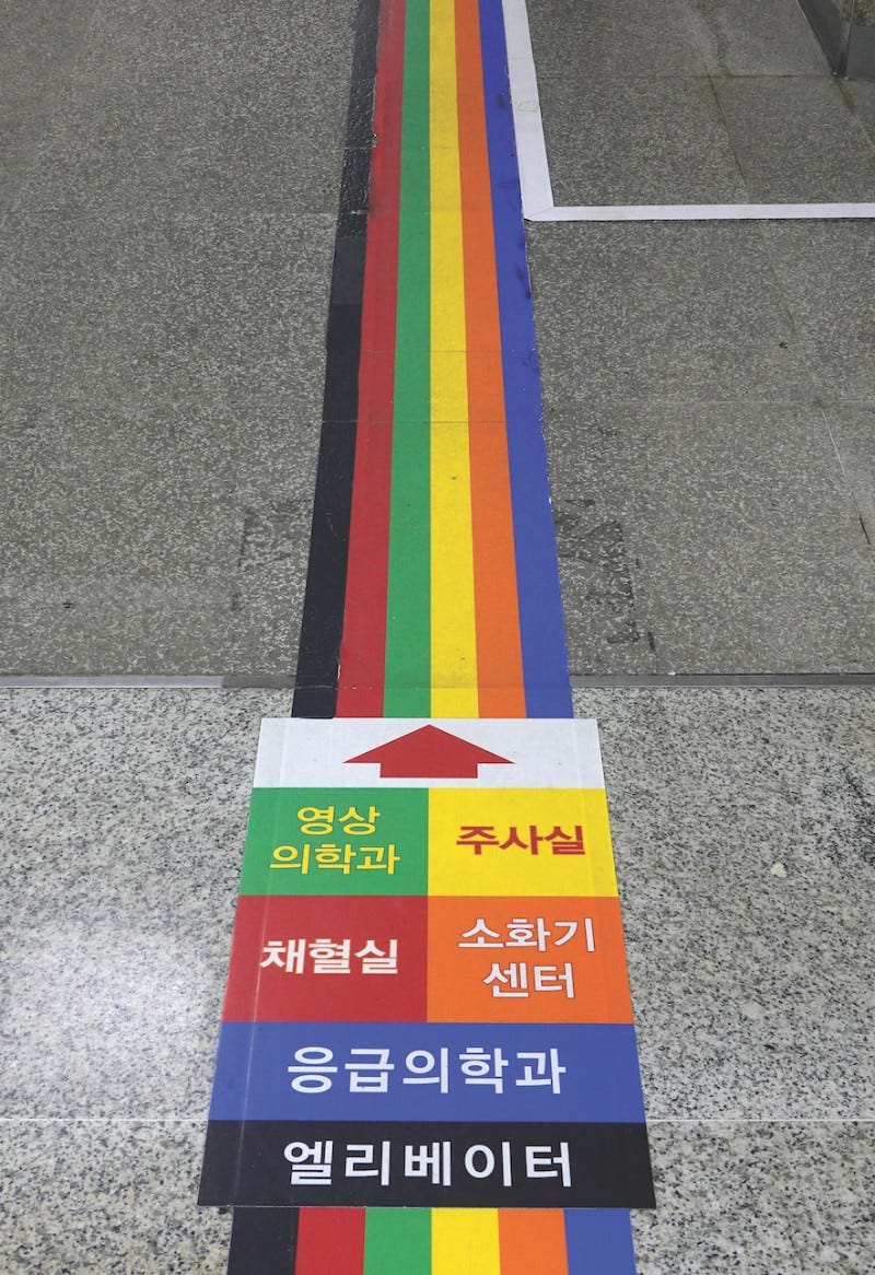 Intuitiveness isn’t limited to products alone. It’s just as essential in wayfinding systems. High-contrast, clearly differentiated signage, like in this image, helps older adults and people with low vision navigate spaces with confidence. ©Missionit