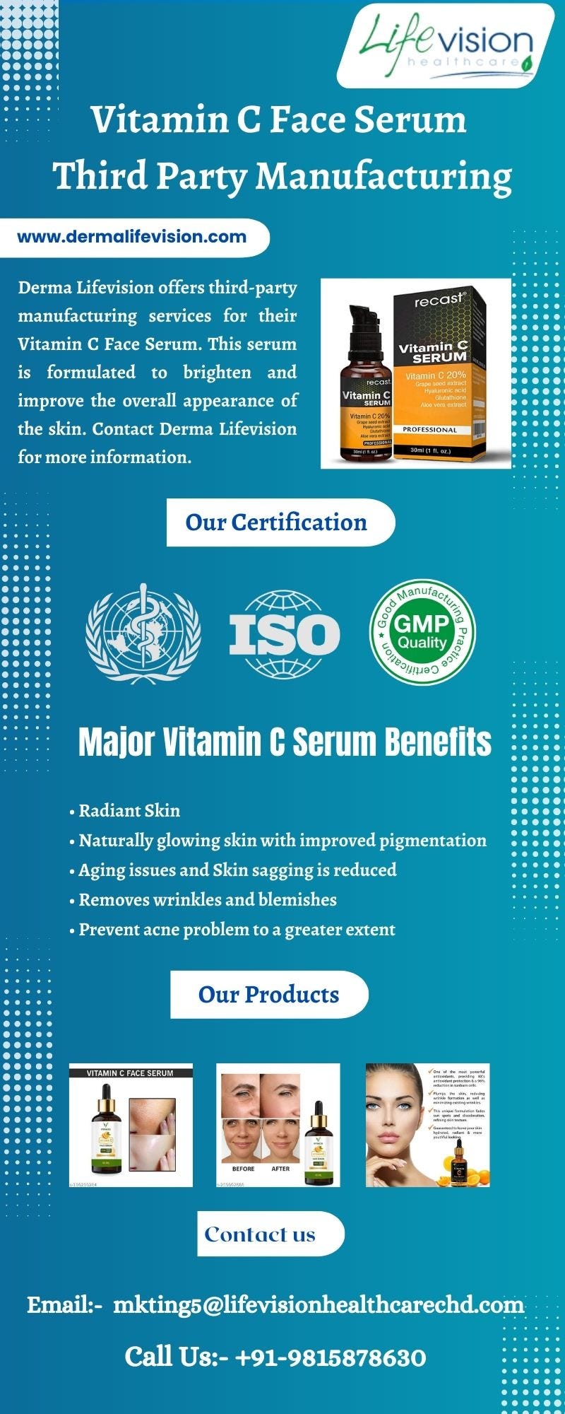 Vitamin C Face Serum Third Party Manufacturing Derma Lifevision Medium