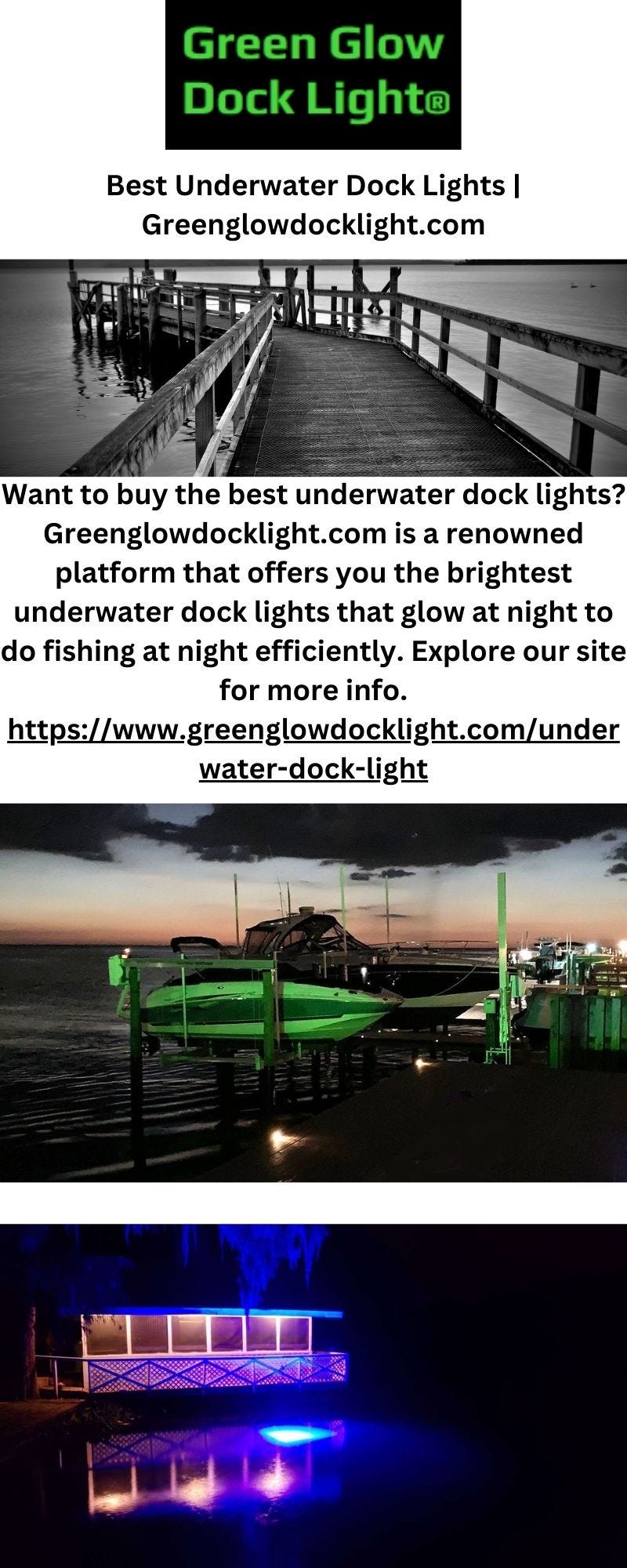 Best Underwater Dock Lights  Greenglowdocklight.com - Green Glow