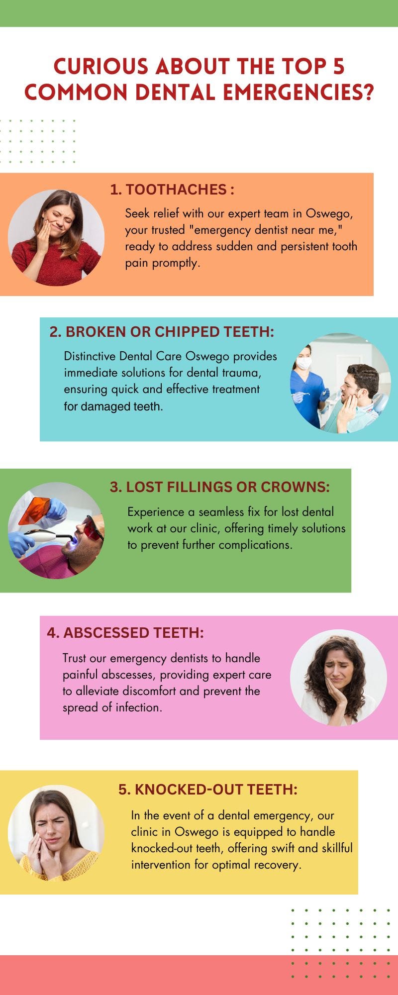 Curious about the top 5 common dental emergencies? - Distinctive Dental ...