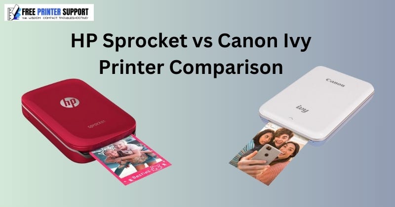 HP Sprocket VS Canon Ivy Portable Photo Printer - Freeprintersupport -  Medium