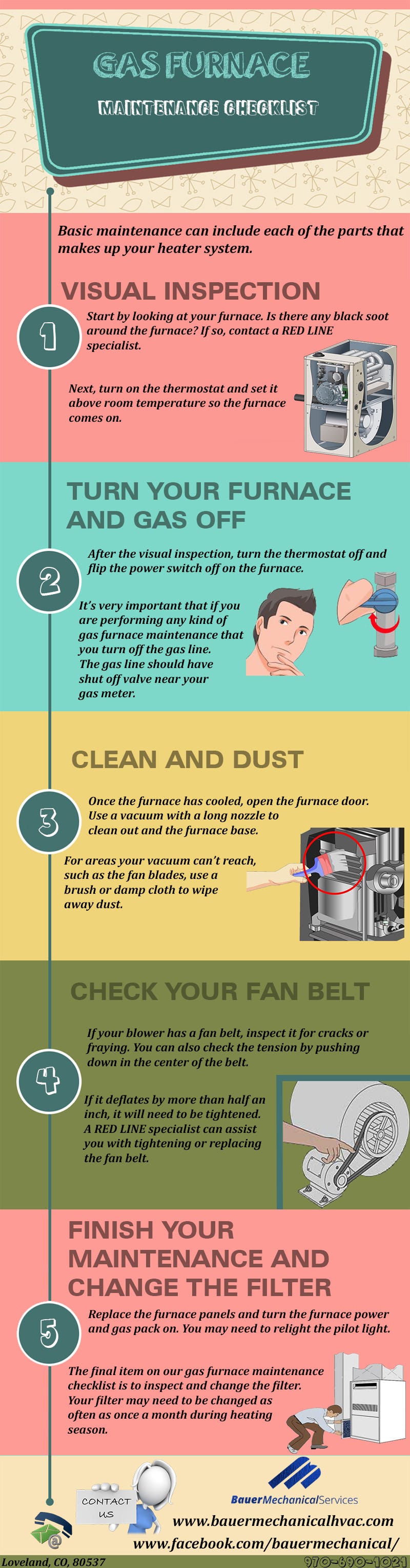 Gas Furnace Maintenance Checklist by Bauer Mechanical Services Medium