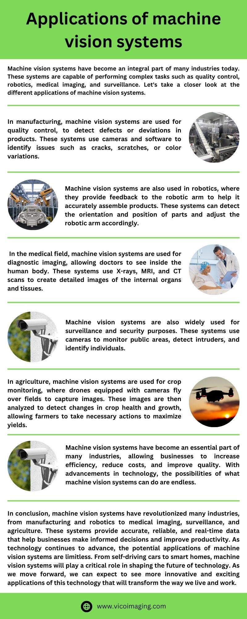 Applications of machine vision systems VICO TECHNOLOGY LIMITED Medium