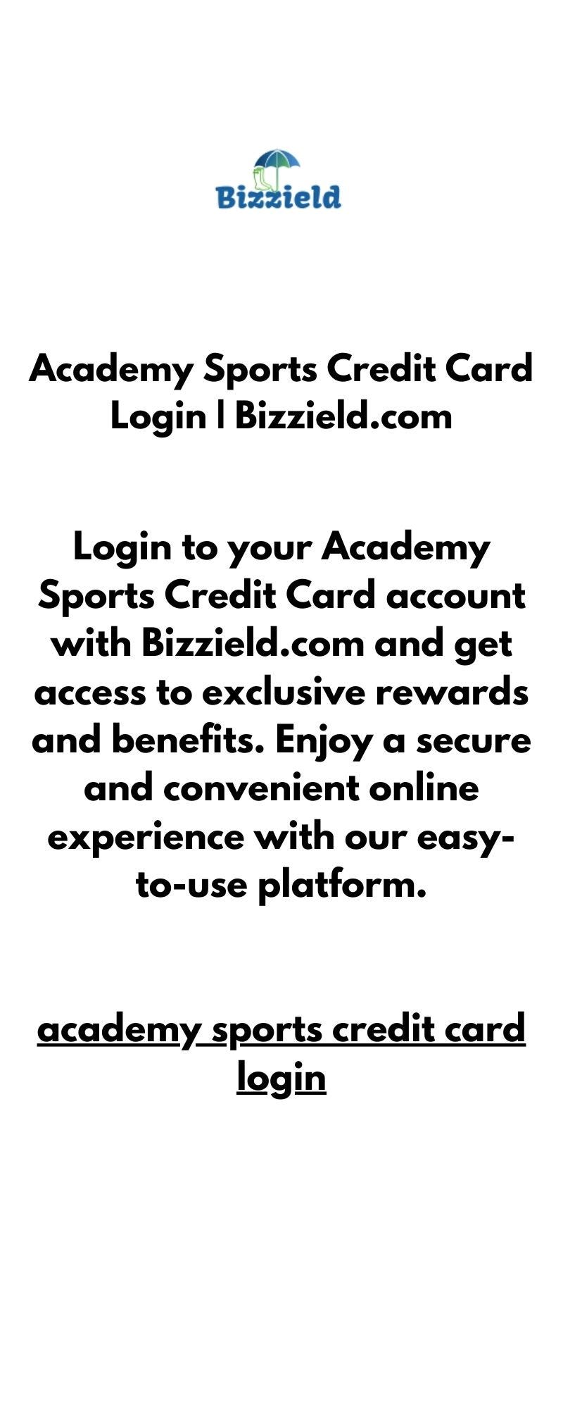 academy sports credit card loginAcademy Sports Credit Card Login