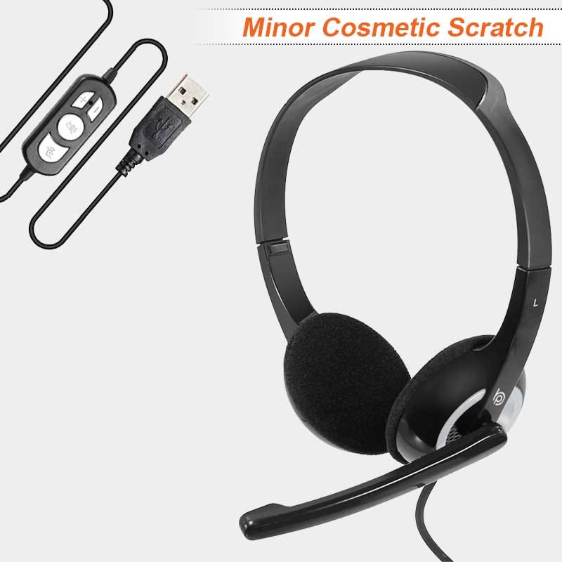 Renew Deals Noise Cancellation USB Calling Headphone BigPassport