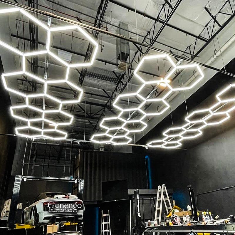Light Up Your Garage with Hexagon Lights! - Gonengo LED Lighting