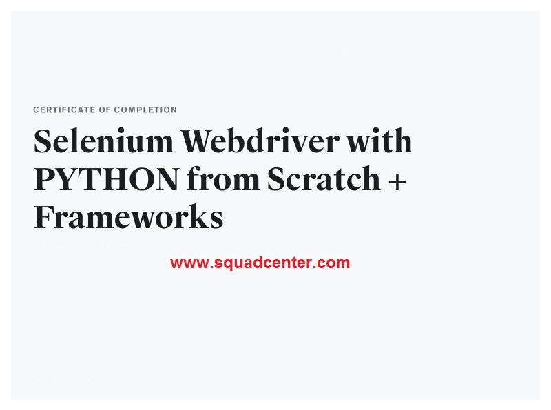 Python From Scratch & Selenium WebDriver QA Automation 2023 ...