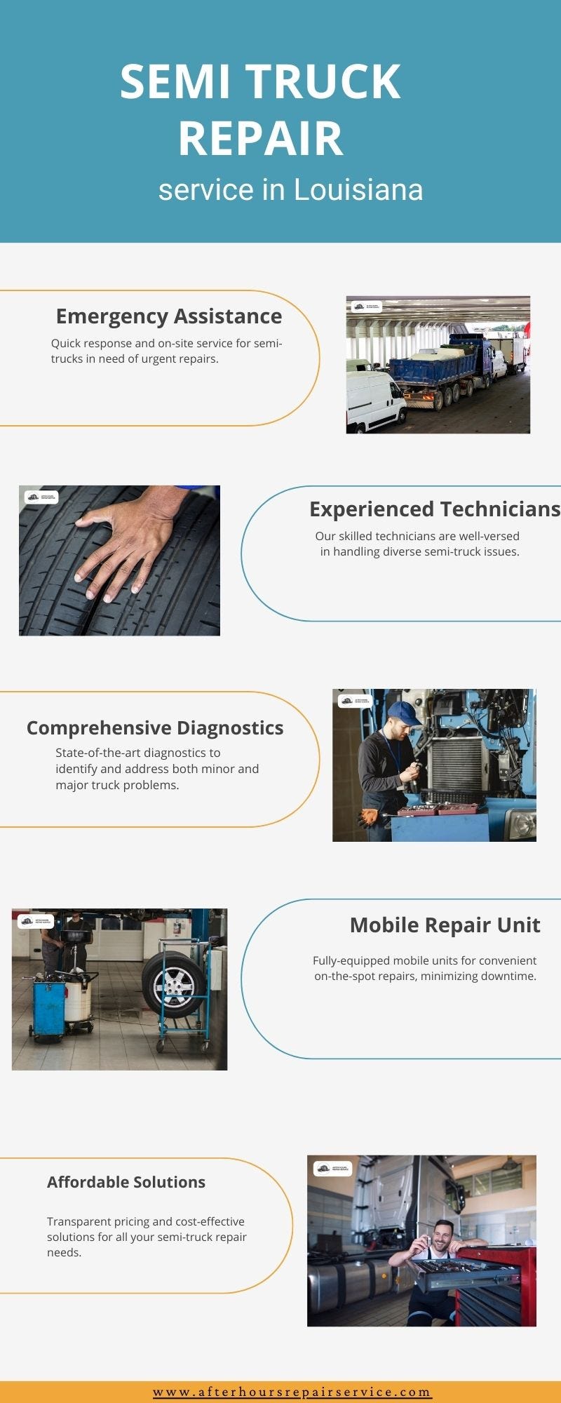 Semi Truck Repair service in Louisiana Afterhours Repairservice Medium