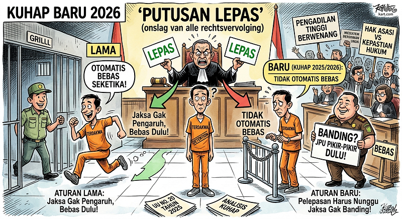 KUHAP 2025 — Paradigma Baru Peradilan Pidana: Membedah Nasib Terdakwa Dalam Putusan Bebas dan Lepas